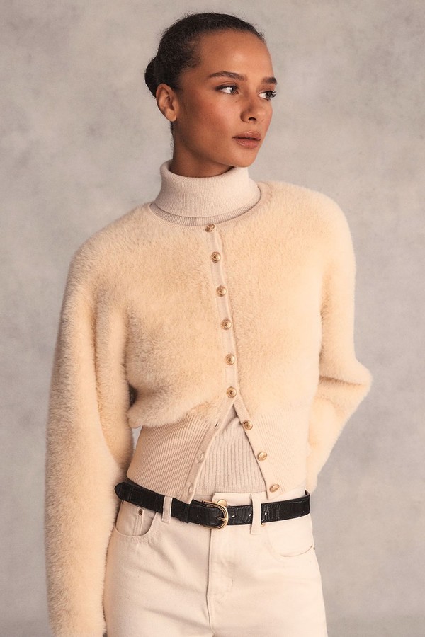 Fitted-Waist Cardigan Sweater from J.Crew