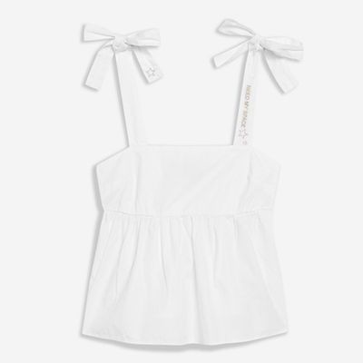 Star Embroidered Poplin Sun Top from Topshop