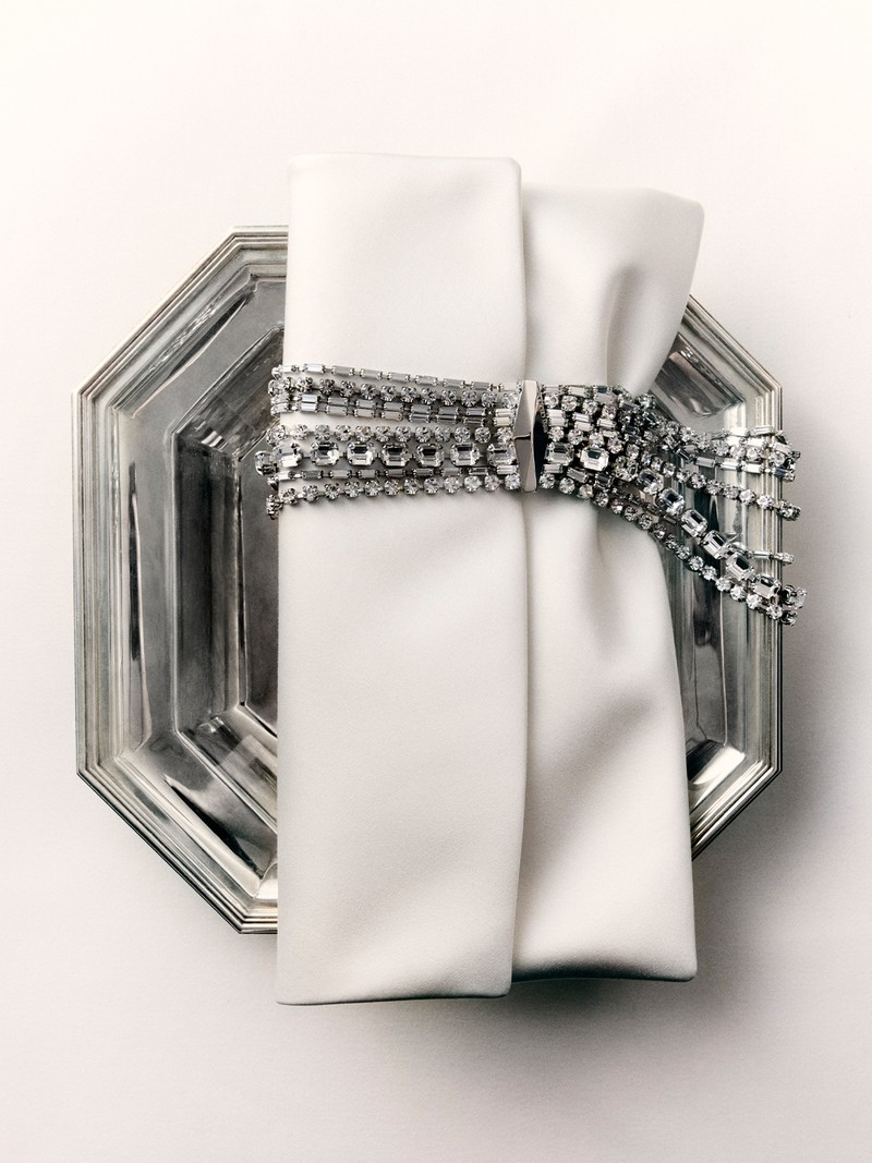 Zandra Satin Crystal Clutch Bag