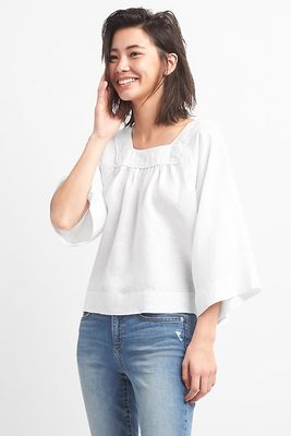 Square Neck Blouse In Linen from Gap