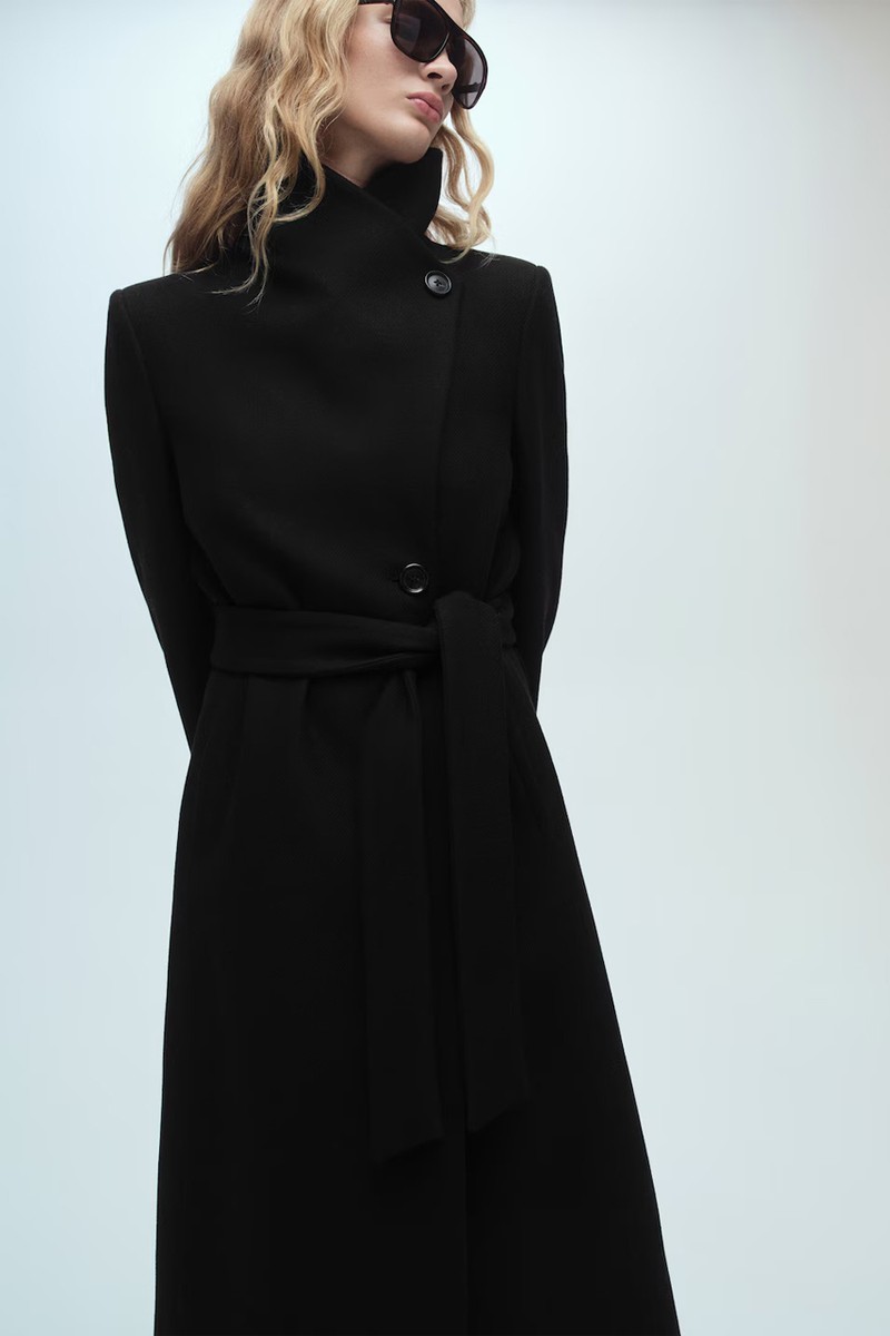 Woollen Coat With Belt