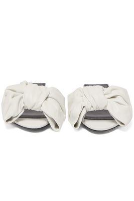Bow-Embellished Leather Slides from Balenciaga