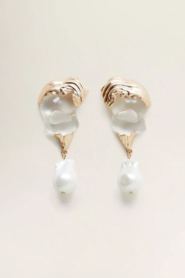 Resin Pendant Earrings from Mango