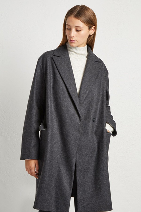 Platform Felt Cocoon Coat