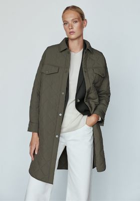 Long Quilted Overshirt from Massimo Dutti