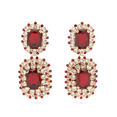Crystal Embellished Clip Earrings from Dolce & Gabbana
