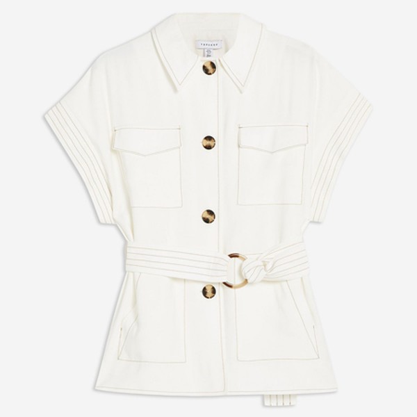 Utility Short Sleeve Blazer from Topshop