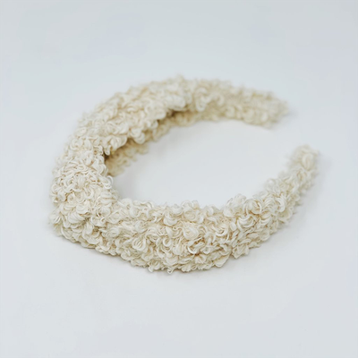 Teddy Knotted Cream Headband  from Born In The Sun 