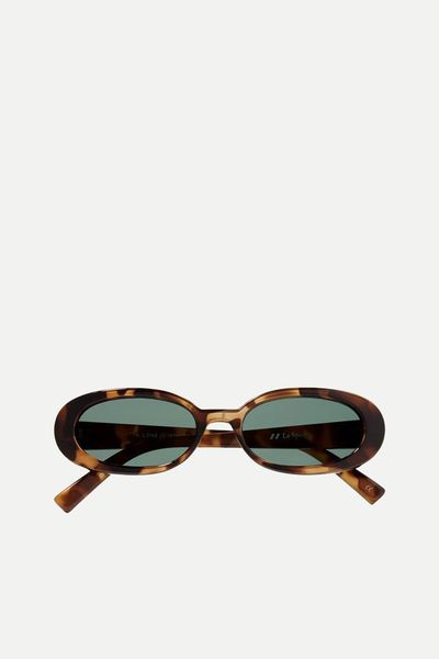 Outta Love Oval-Frame Tortoiseshell Acetate Sunglasses from Le Specs