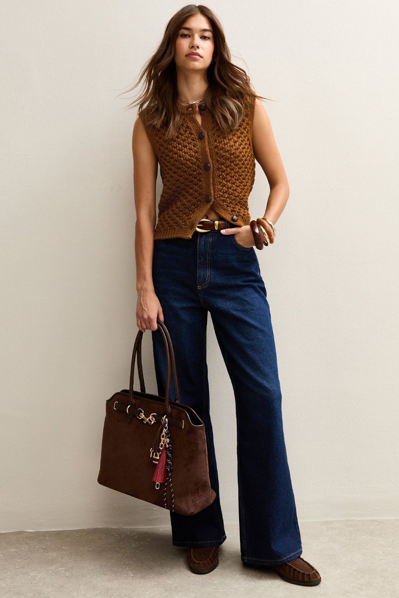 Moss Stitch Buttoned Waistcoat