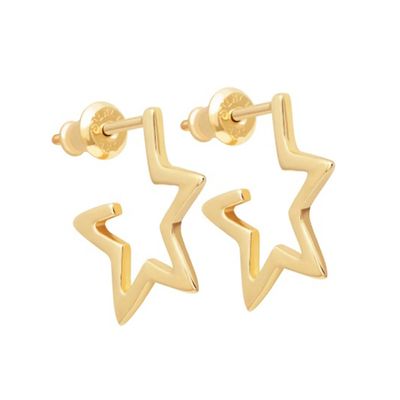 S18 Karat Star Hoop Earrings from Tada & Toy
