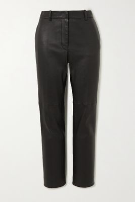 Coleman Leather Slim-Fit Pants from Joseph