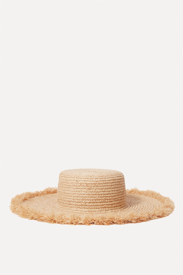 Frayed Raffia Hat