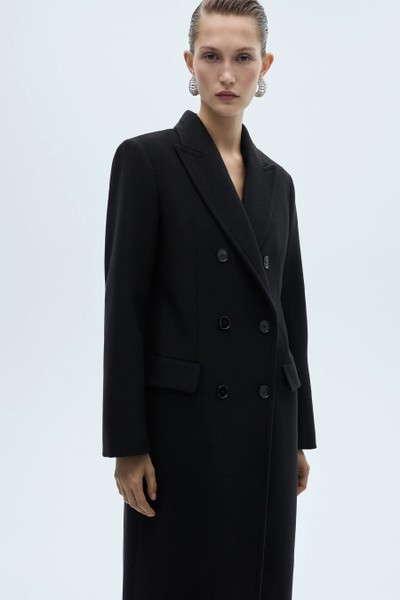 Double-Breasted Wool Coat from Mango