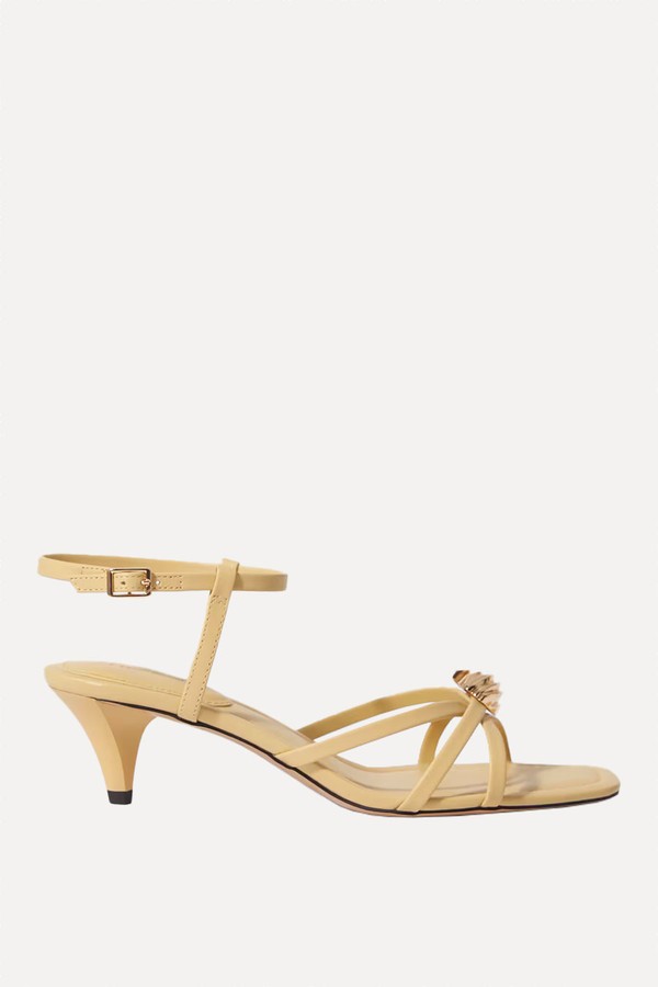 Embellished Heeled Leather Sandals from & Other Stories