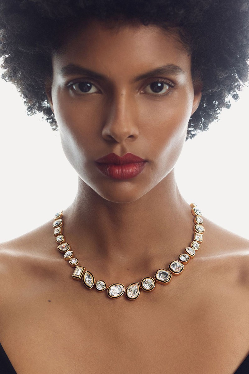 Geometric Crystal Necklace from Reiss