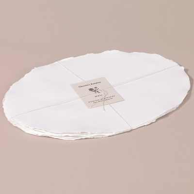 10 Handmade Oval Papers