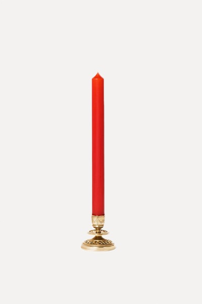 Chiselled Gold-Plated Candlestick from Trudon