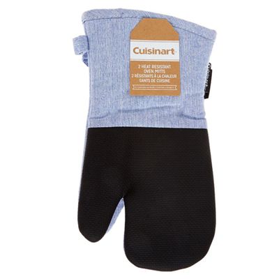 Denim Blue Heat Resistant Oven Mitts