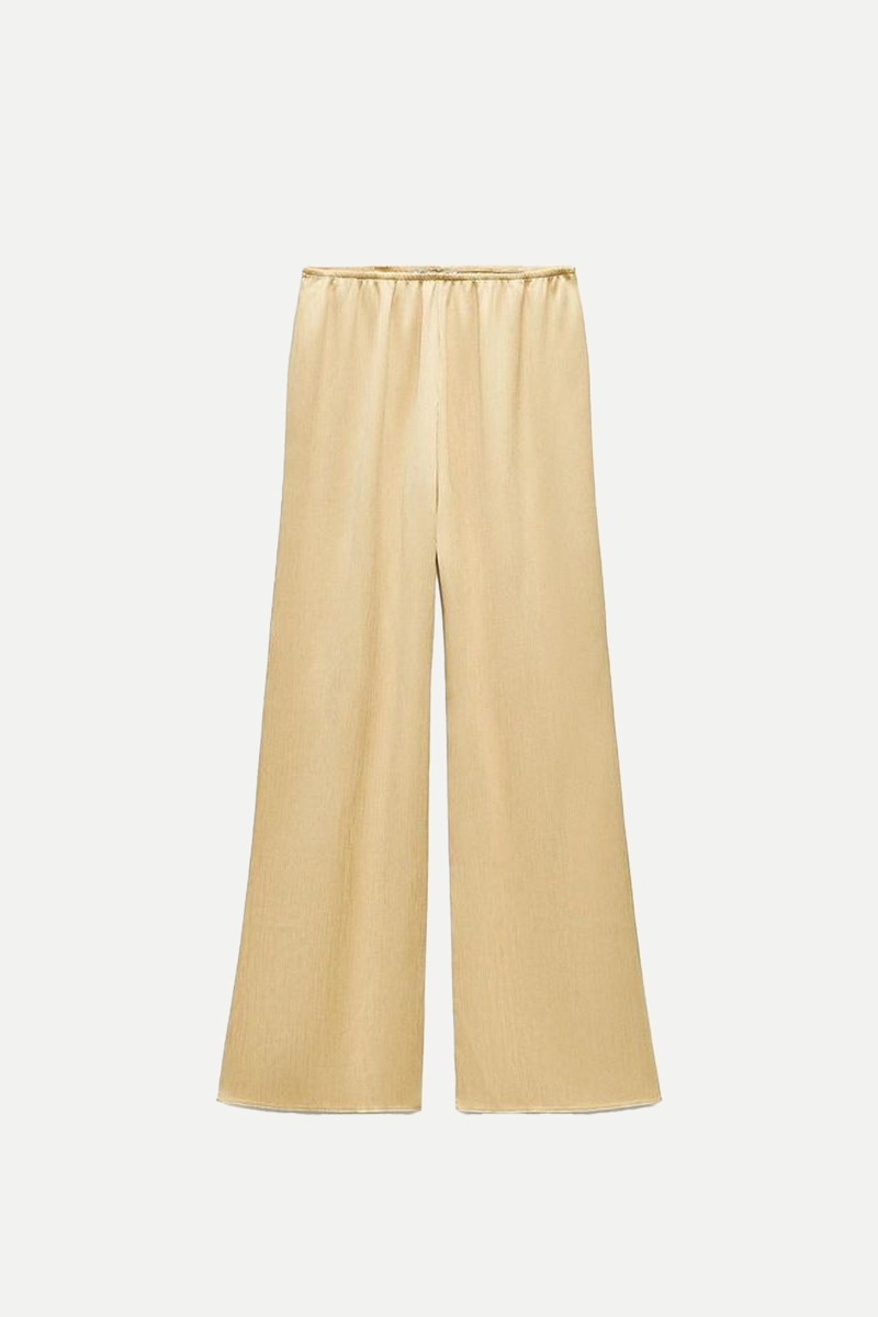 Finely Pleated Palazzo Trousers  from Zara