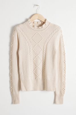 Cable Knit Bobble Sweater from & Other Stories