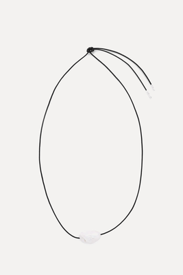 Glass-Pendant Leather Necklace  from COS