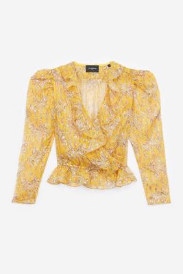 Frilly Loose-Fitting Silk Top from The Kooples