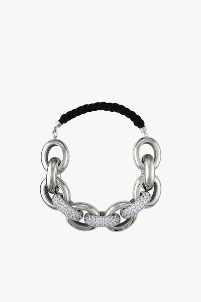 White Zirconiathick Links Necklace from Sara Shala