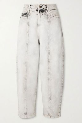 Cropped Acid-Wash High-Rise Straight-Leg Jeans from Stella McCartney