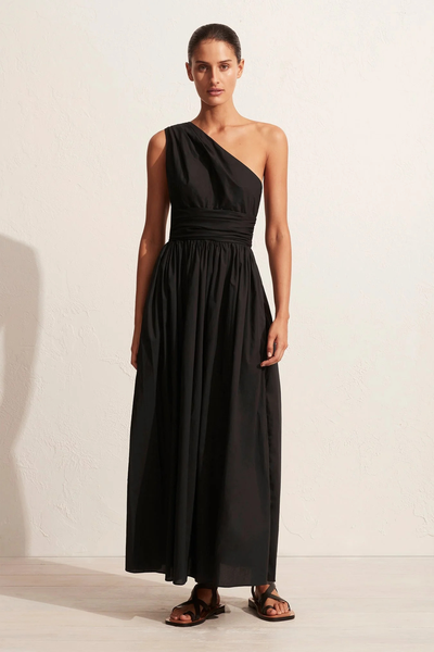Gathered One Shoulder Dress from Matteau