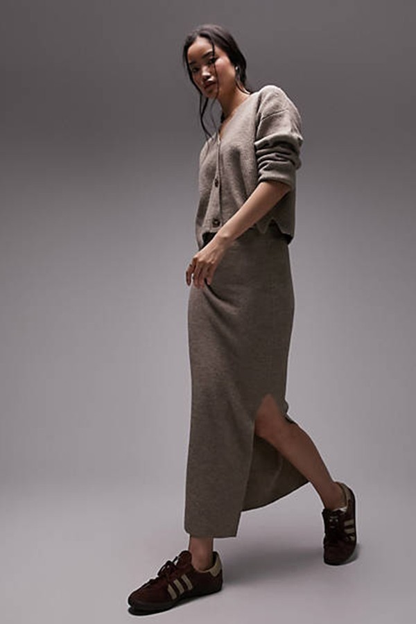 Knitted Co-Ord Midi Skirt from Topshop