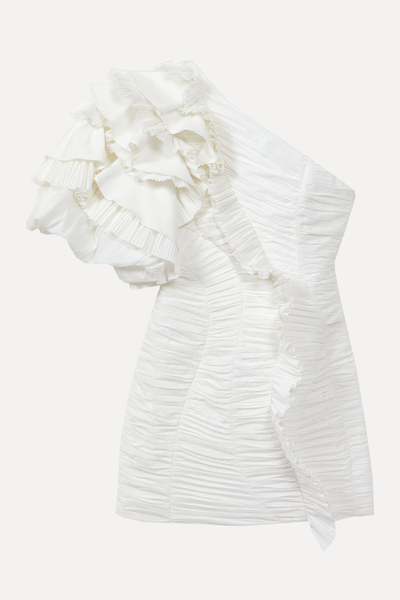 Ascot Acler One-Shoulder Ruffle Mini Dress from Reiss