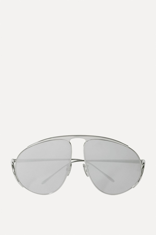 Aviator-Style Silver-Tone Sunglasses from Loewe
