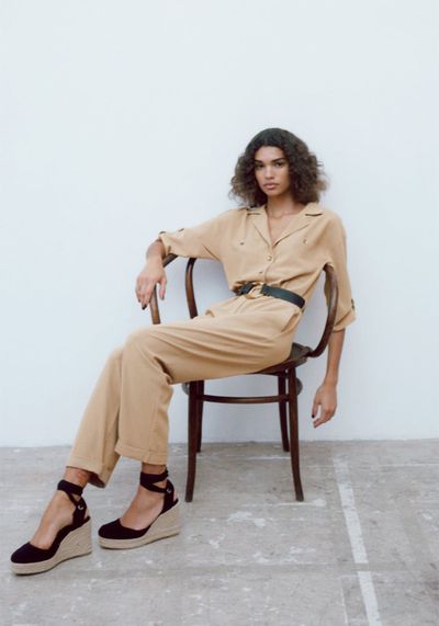 Wrap Jumpsuit With Belt