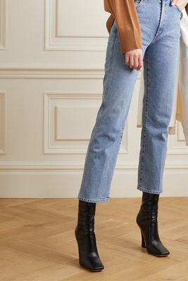 + NET SUSTAIN The Cropped A High-Rise Straight-Leg Jeans from Goldsign