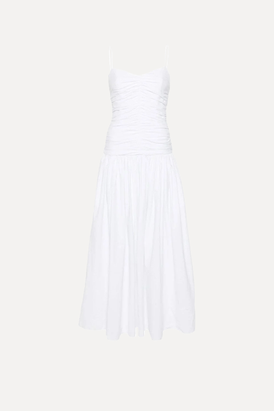 Ruched Cotton Maxi Dress  from Matteau