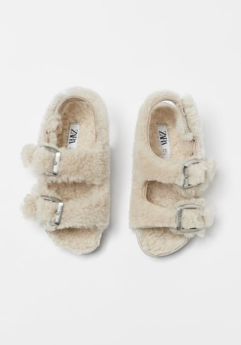 Faux-Fur Sandals