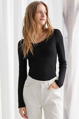 Ribbed Scoop Neck Top from & Other Stories