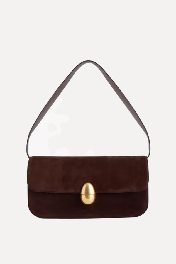Phoenix Baguette Detachable-Strap Suede Shoulder Bag from Neous