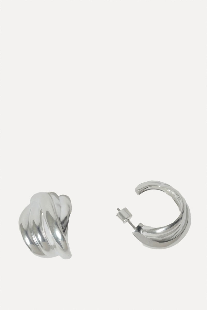 Twisted Dome Hoop Earrings from Jigsaw