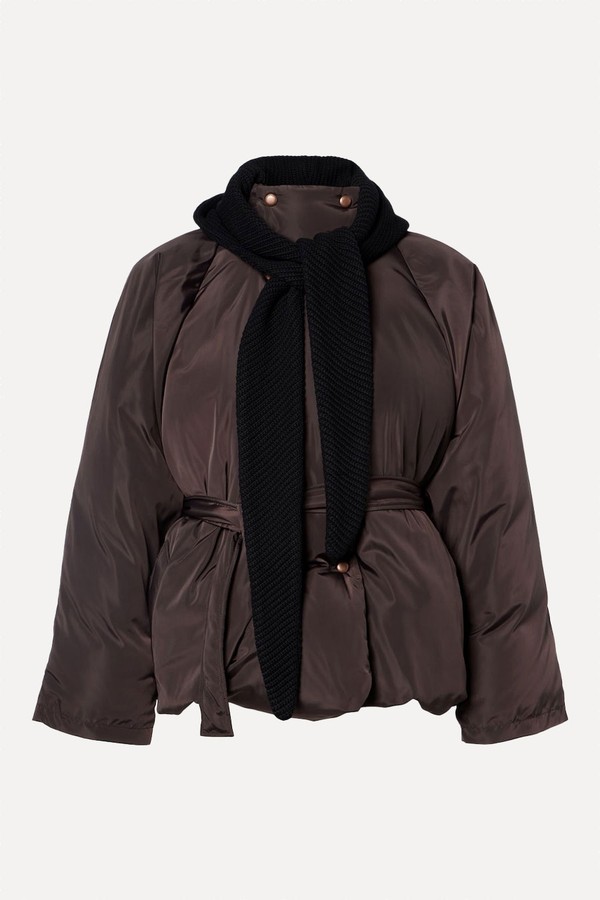 Belted Hooded Puffer Jacket from Magda Butrym