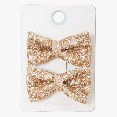 Glitter Bow Hair Clips from John Lewis & Partners
