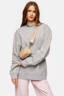 Grey Relaxed Sweatshirt from Topshop