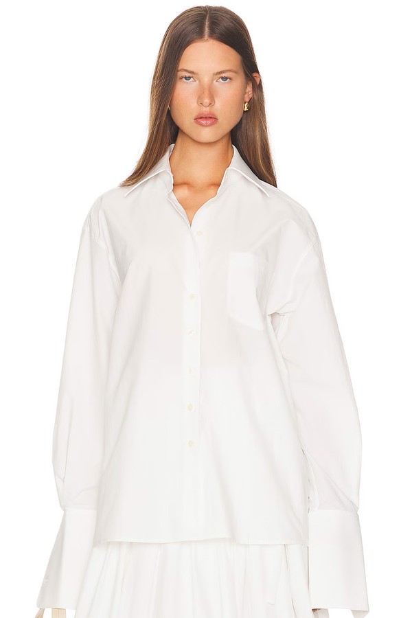Classic Oversized Shirt In Tech Poplin