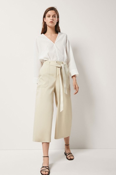 Culotte Fit Cargo Trousers from Massimo Dutti