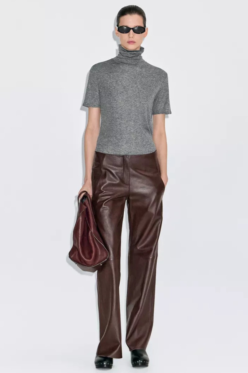 Nappa Leather Trousers from Massimo Dutti
