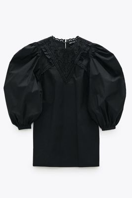 Dress With Voluminous Sleeves from Zara