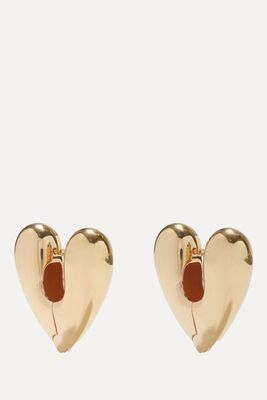 Heart Large Gold-filled Sterling-Silver Earrings, £315 | Annika Inez