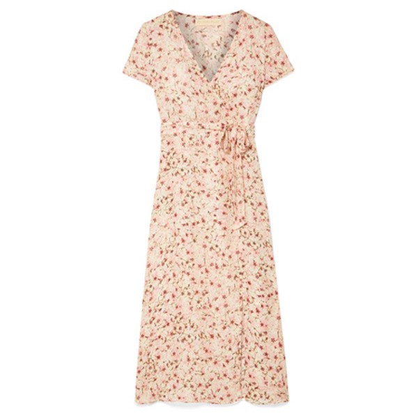Siena Wrap-Effect Floral-Print Silk-Chiffon Dress