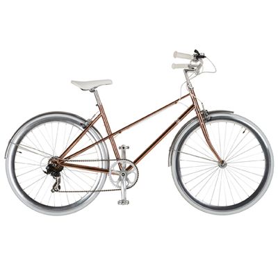 Monmouth 7 Speed City Bike In Copper With White Wheels